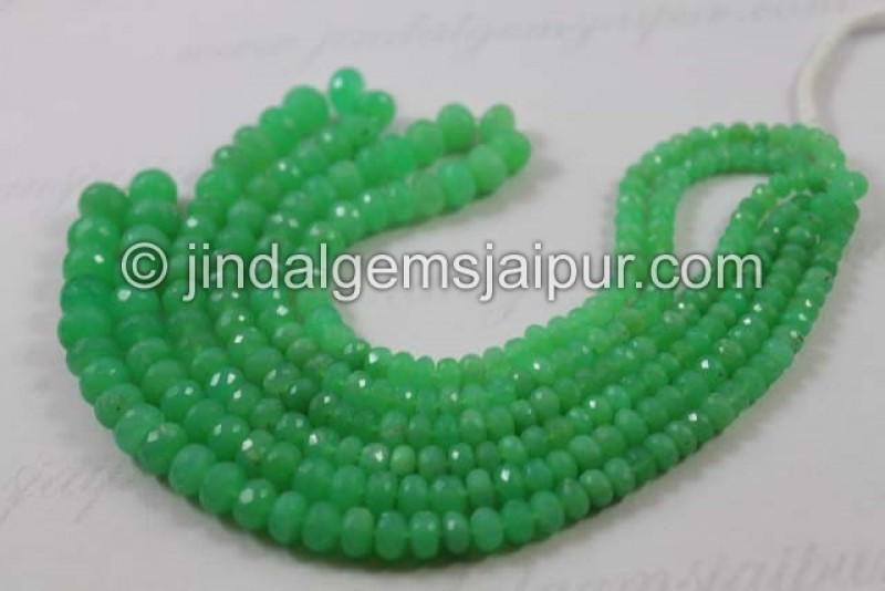 Chrysoprase Far Faceted Roundelle Beads